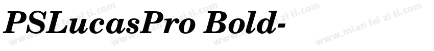 PSLucasPro Bold字体转换
